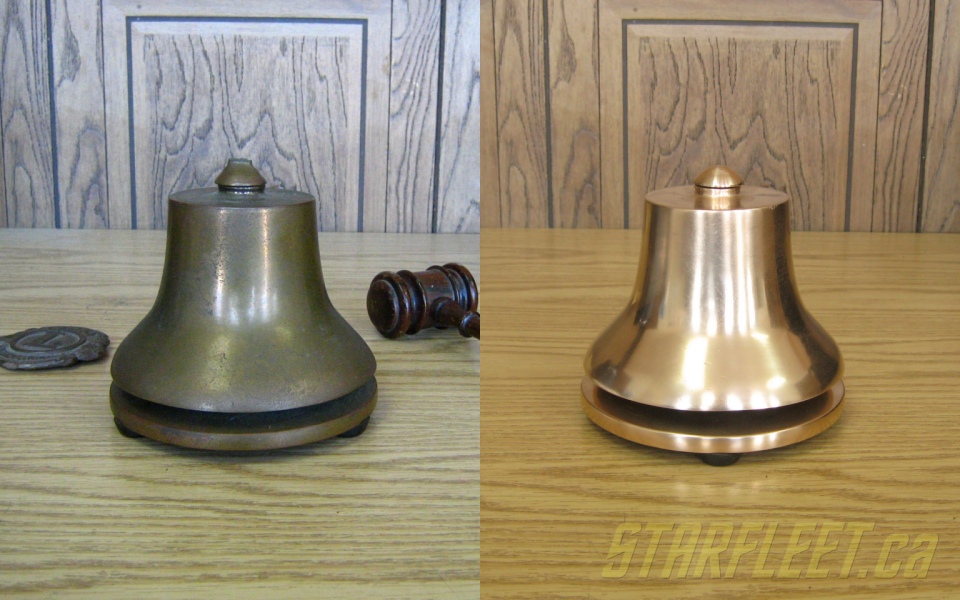 Court Martial Bell - TOS prop replica constructed from Lions Club bell.