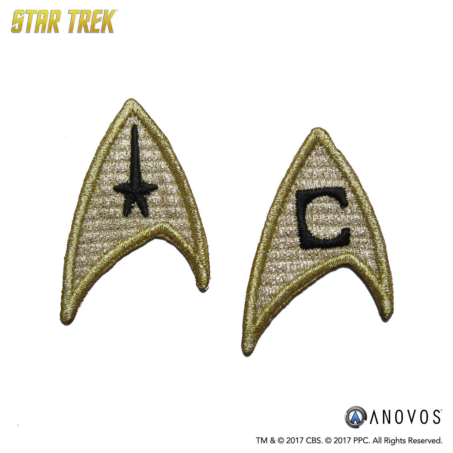 Classic Star Trek TOS Gold & Black Embroidered Science Insignia Patch 