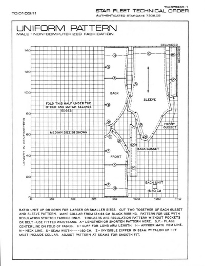 Shirt Pattern - Star Fleet Technical Manual