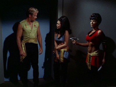 Mirror Universe Sashes - Kirk, Uhura, and Marlena Moreau